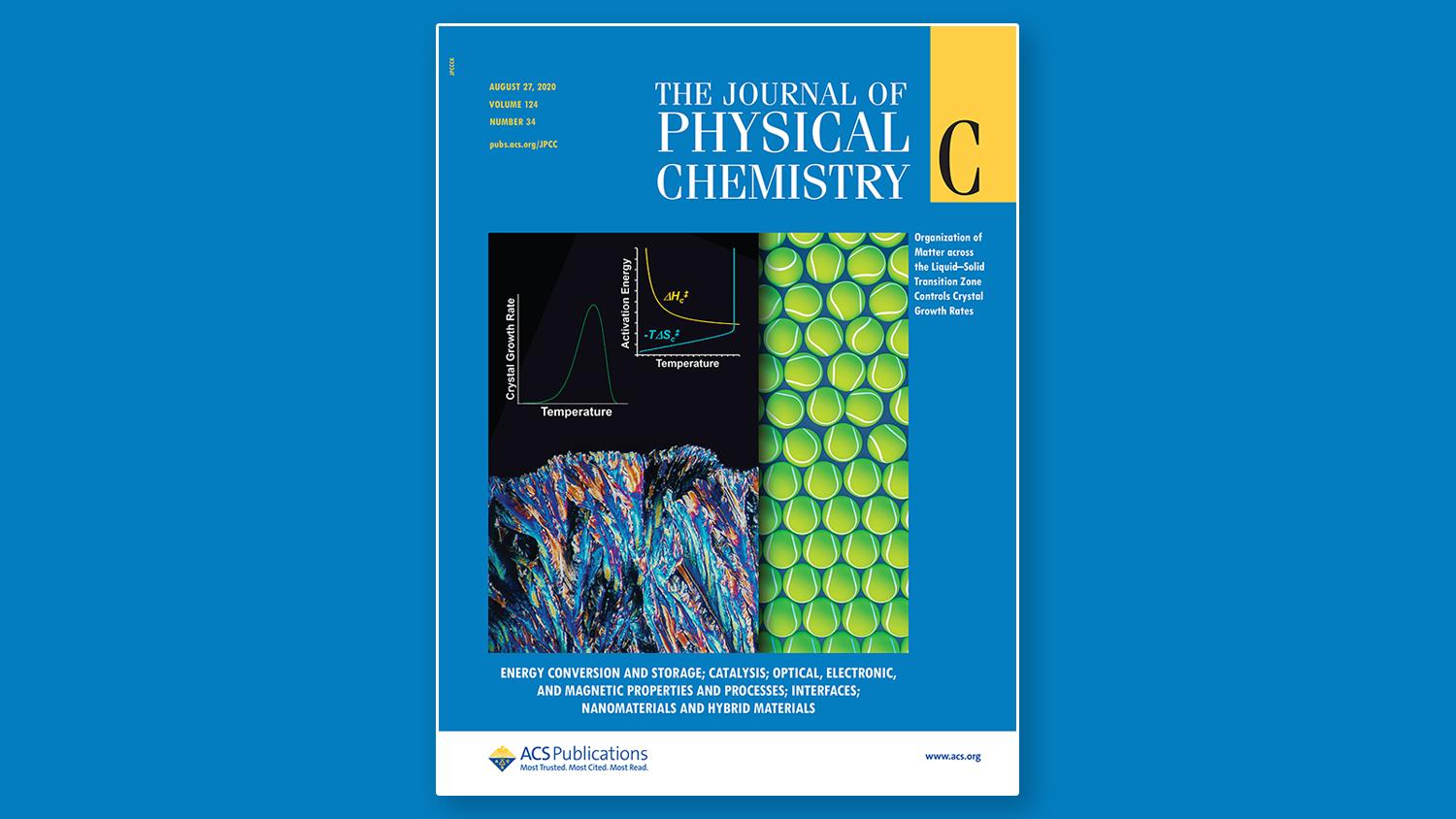 Journal of Physical Chemistry C Cover, August 2020