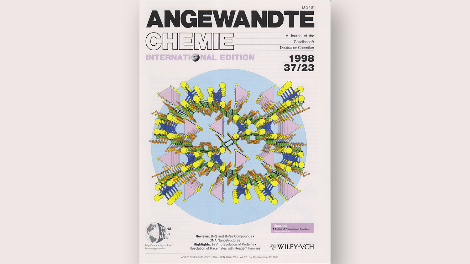 A 1998 Journal Cover by James Martin Highlighting the In-Vitro Evolution of Proteins