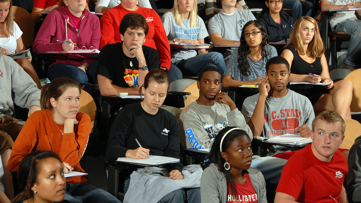 Chemistry Class in session highlighting the diversity of students