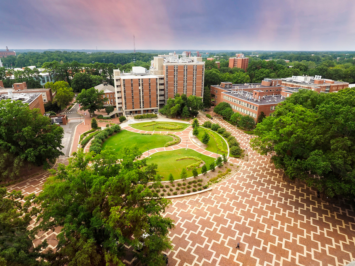 The brickyard, seen from DH Hill library. Photo by Marc Hall