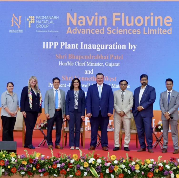 Group photo During a new plant opening for a hydrofluorolefin product from a supplier in India. Pictured with the Honeywell Advanced Materials Leadership Team.