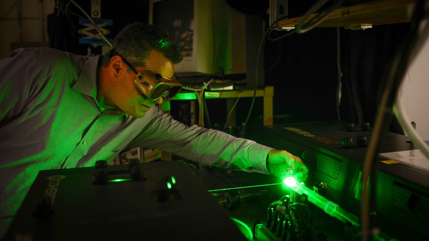 Phil Castellano in his laser lab