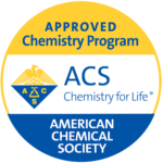 The ACS approved chemistry program logo