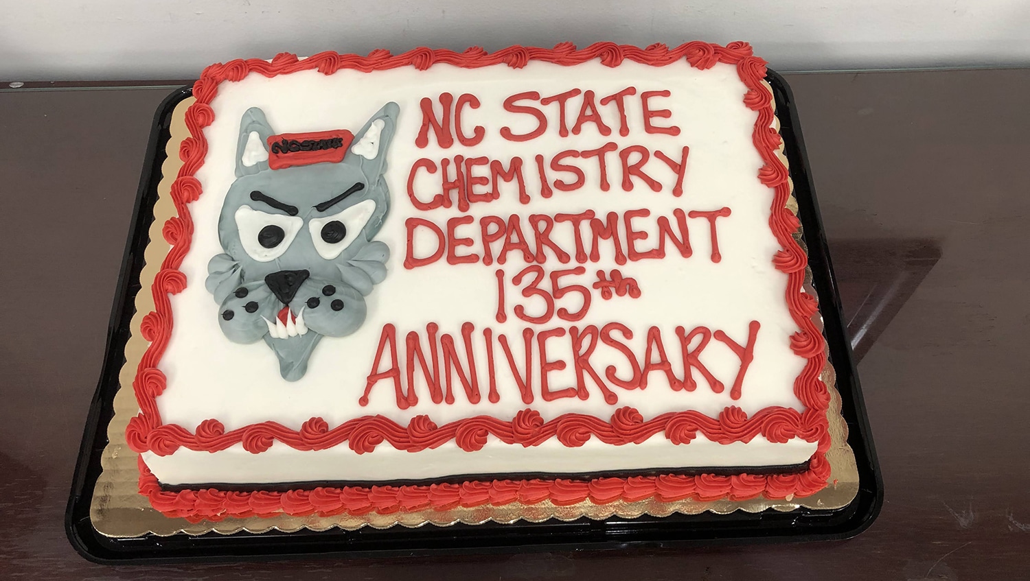 NC State Chemistry Department 135th Anniversary Cake