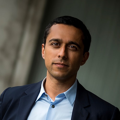 A professional profile picture of the seminar speaker Neal Devaraj